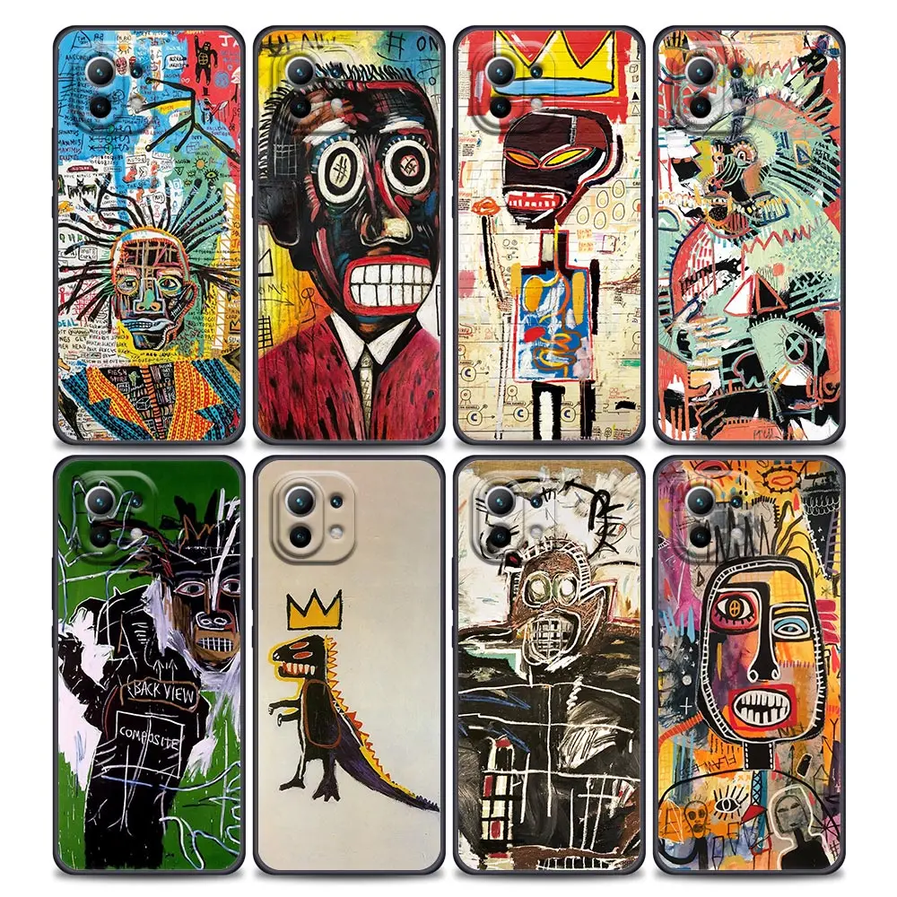 

Art Graffiti Jean-Michel Basquiat Art Phone Case for Xiaomi Mi 11i 11 Pro 11X 11T Poco X3 NFC M3 Pro F3 GT M4 Soft Silicone
