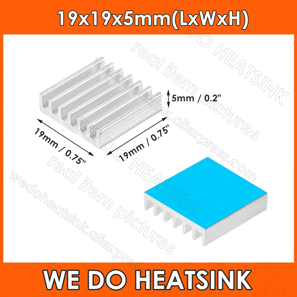 Термоклейкая лента 19x19x5 мм, применяется алюминиевый радиатор, охладитель электроники