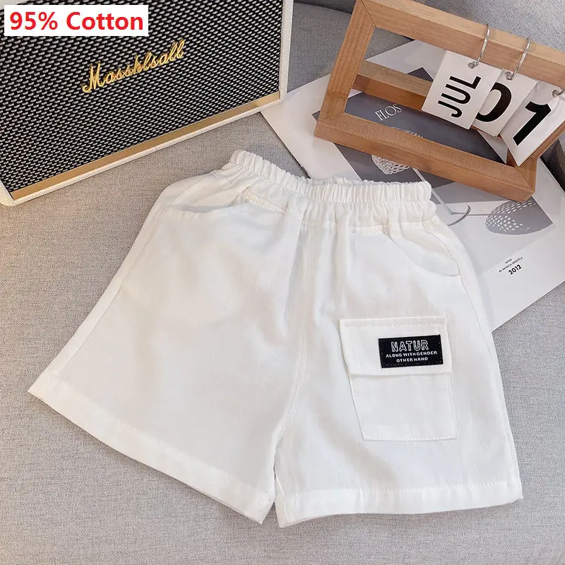 Хлопковый тонкий комплект одежды для маленьких мальчиков пляжный крутой из 2