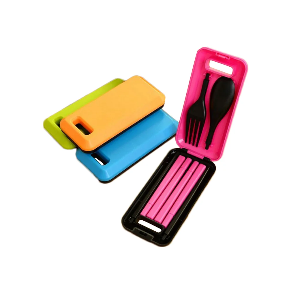 

3PCS Practical Tableware Set Chopsticks Fork Spoon
