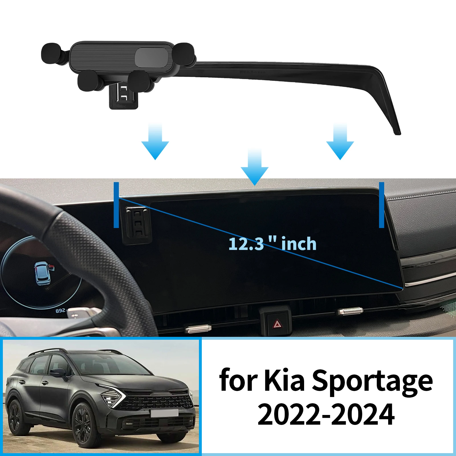 Автомобильный держатель мобильного телефона для Kia Sportage 2022 2023 2024 NQ5 GPS-кронштейн