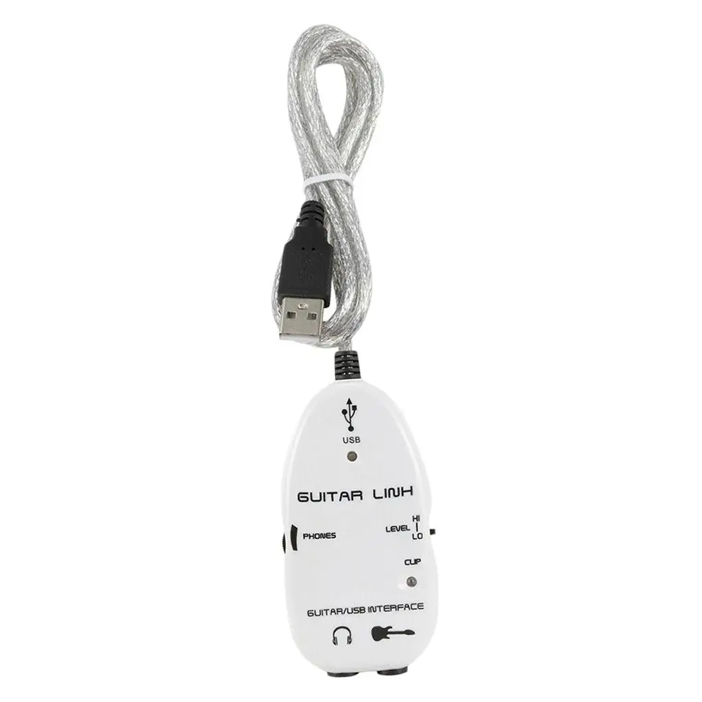 

Guitar To USB Interface Link Cable For PC/ Recording 6.3mm Jack