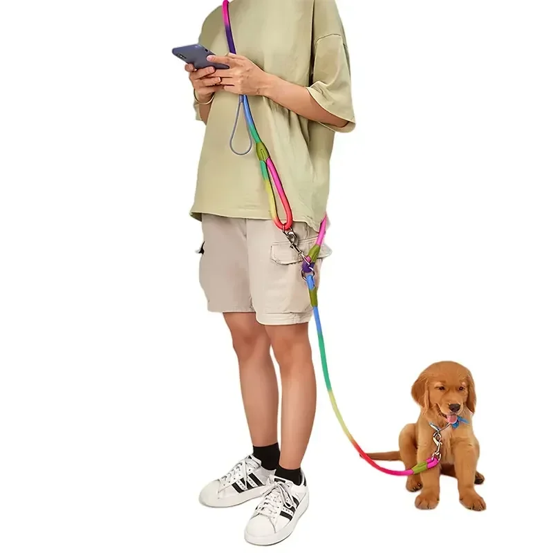 Светоотражающие нейлоновые поводки цепь для домашних собак тяговая веревка бега