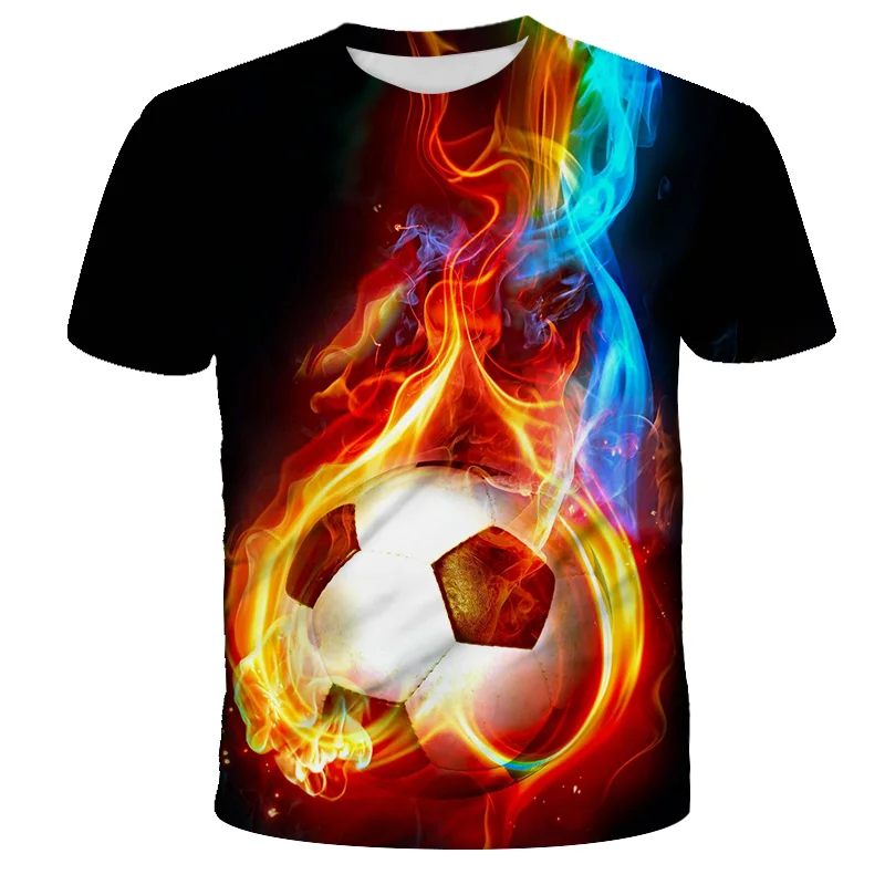 

Kawaii Football 3D Print T Shirt Kids Round Neck Summer Fashion T Shirt Boy Girl Unisex Loose Sports Children's Clothing Tshirts