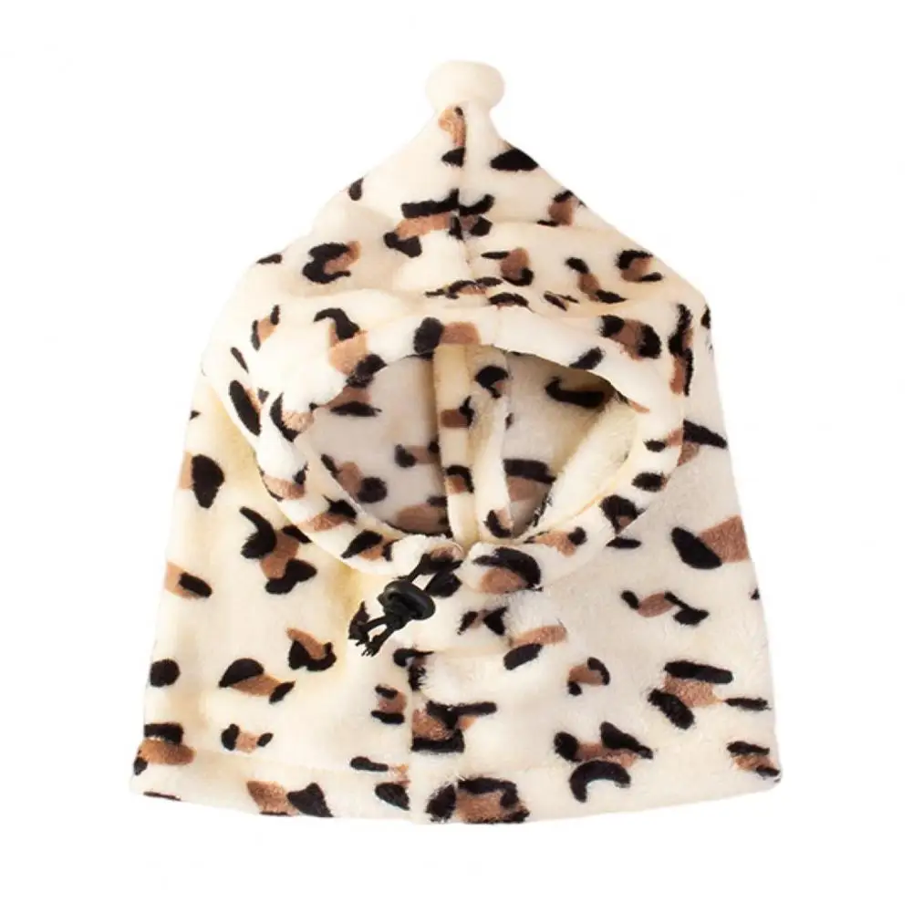 

Leopard Print Dog Hat Fashionable Leopard Pattern Winter Dog Hat Soft Comfortable Pet Supplies for Dogs Cats Puppies Warm Pet