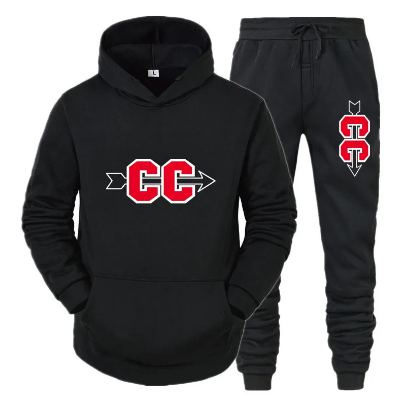 

2022 Autumn Winter Hot Brand 2 Pieces Sets Thick Hoodies Tracksuit Men/Women Sportswear Gyms Fitness Training Sweatshirts
