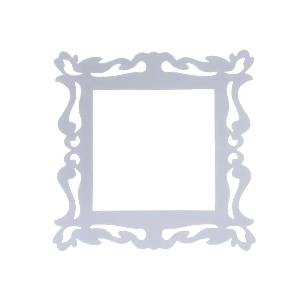 

4PCs for Friend Flower Pattern Gift Plastic Silver Mirror Switch Sticker Wall Sticker Switch Decals