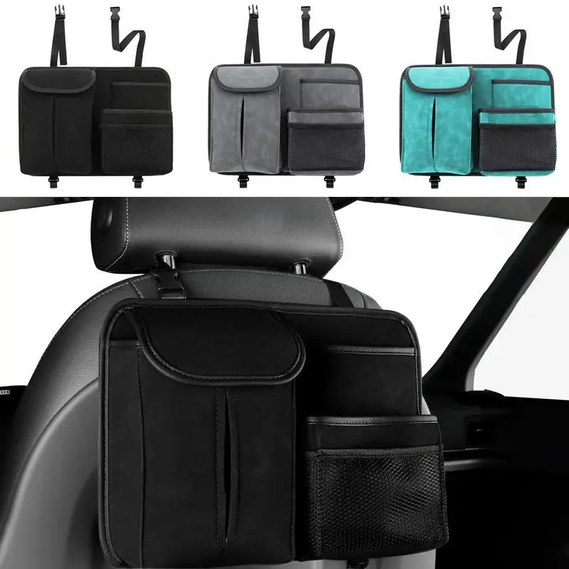 

Car Back Seat Storage Bag Hanging Bag Box Multi-Pocket Cat Bag For Organization Car Accessories For Purses Water Bottles Mobile