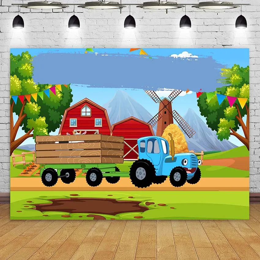 

Farm Red Barn Truck Farmyard Theme Backdrops Baby Shower Birthday Party Wall Banner Background Decor Newborn Photo Booth for Boy