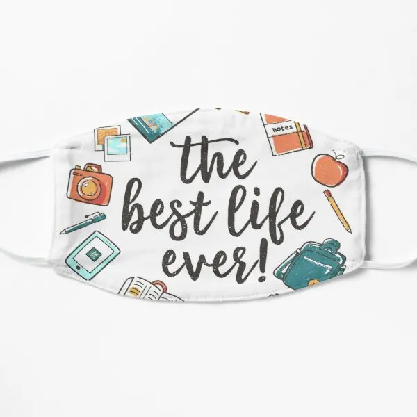 

The Best Life Ever Design No 3 Flat Printing Face Mask Breath Washable Winter Cute Health Fashion Sport Reusable Unisex