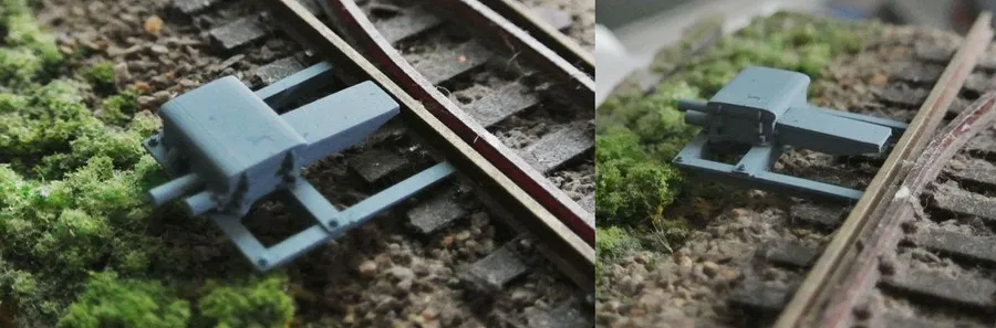 

1/87 Track Standard Turnout Switch Machine Trigger Machine Train Sand Table Scene Railway Simulation T003