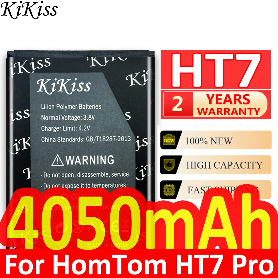 

KiKiss High Quality New Backup HT 7 Battery For Homtom HT7 HT7 Pro HT7Pro 3.8V 4050mAh Replace Mobile Phone Batteries