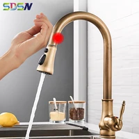 antique touch kitchen faucets quality brass pull out sensor bathroom basin sink mxier tap vintage smart touch kitchen faucet