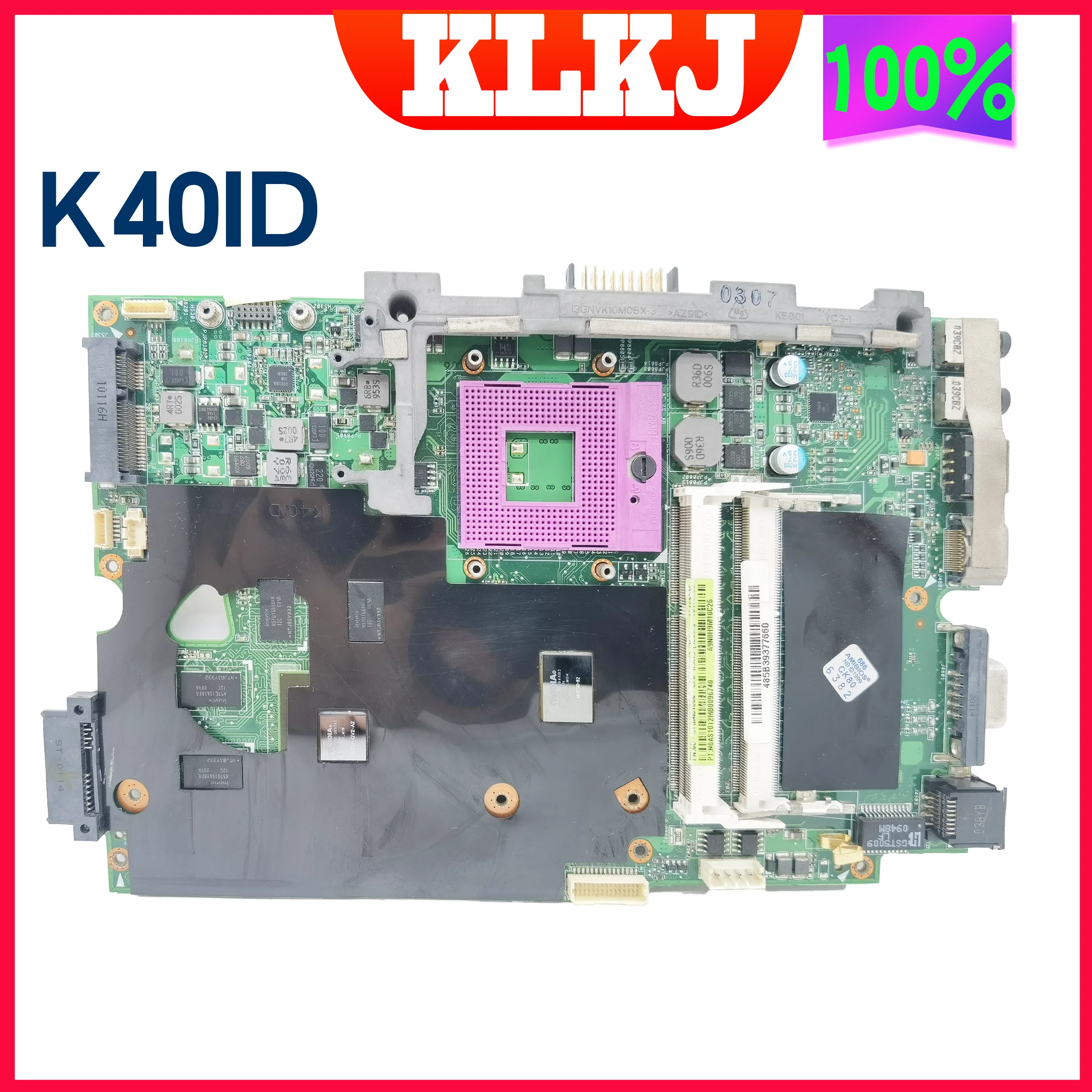 

Dinzi K40ID Laptop Motherboard For ASUS K50ID K40ID K40IP K50IP Notebook Mainboard Computer 14 Inch 15Inch 100% Fully Test