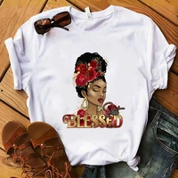 2022 summer new arrival graphic tees streetwear short sleeve o neck t shirt blessed tee shirt women plus size shirts