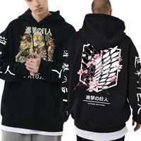 anime fashion birthday gift hoodie tops attack on titan men women sweatshirt eren jager harajuku japanese manga printed hoodies
