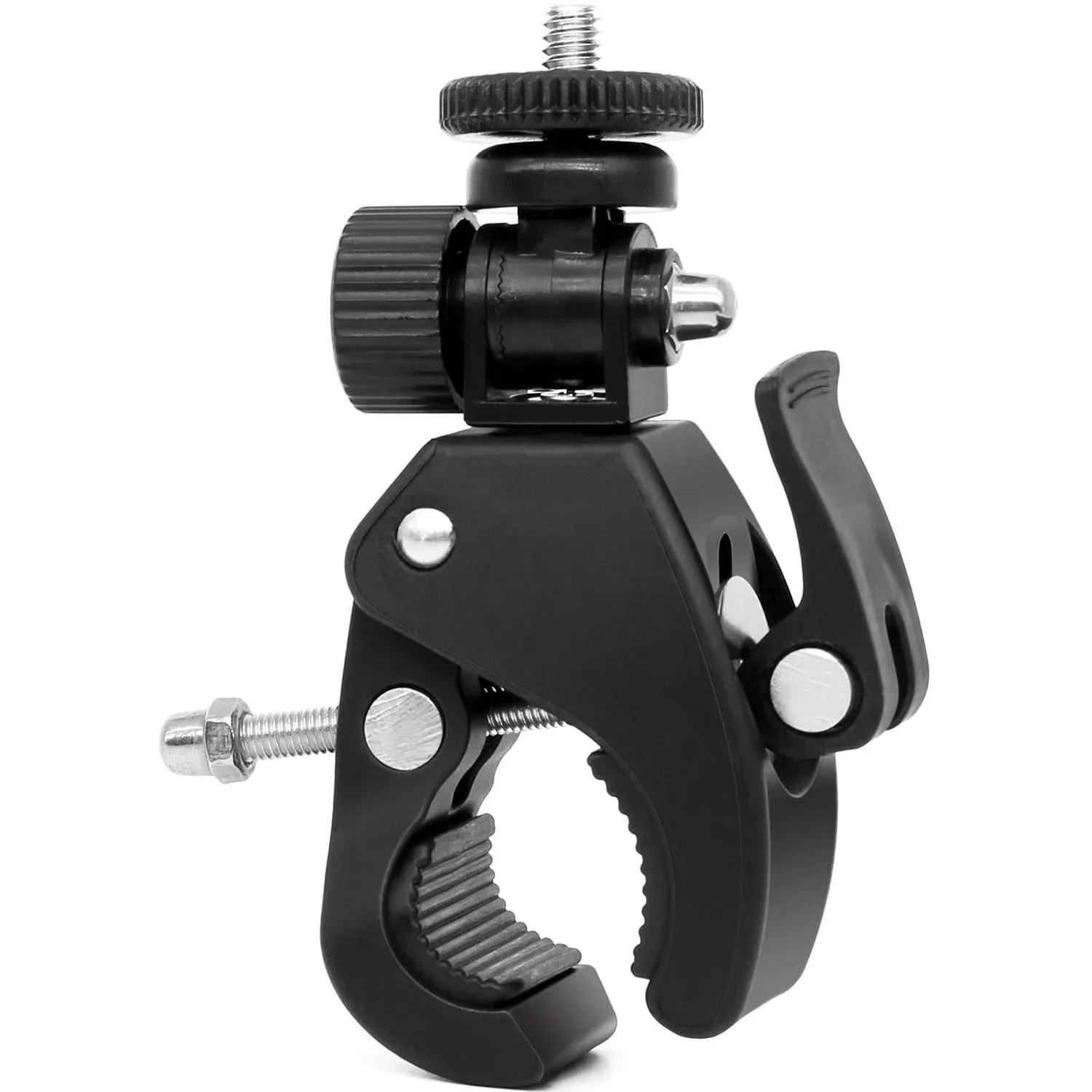

Quick Release Pipe Clamp 1/4 20 Thread for Camera and Nootle Mounts for Tripod Music Microphone Stand Pipe Bar Motorcycle Bike