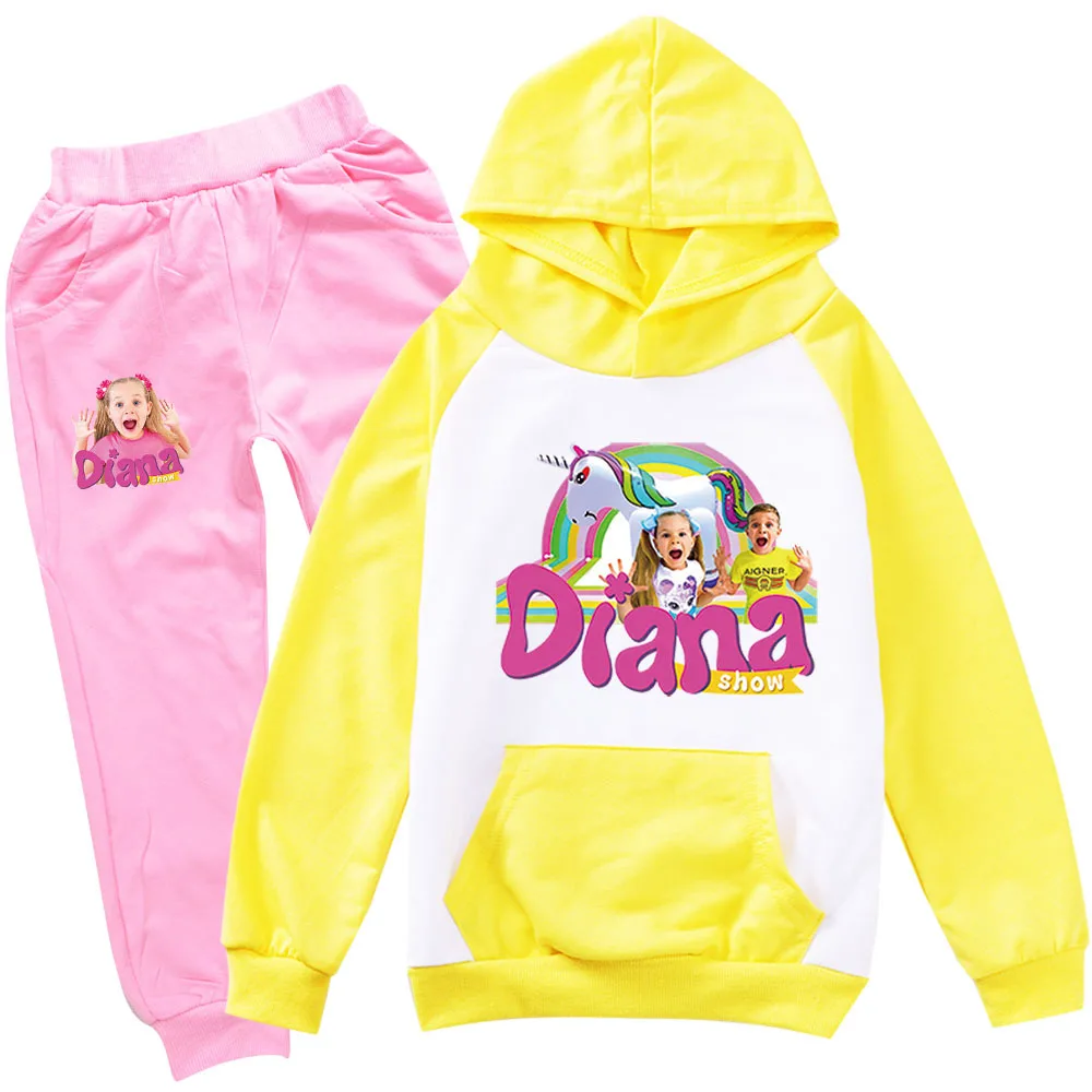 Комплект одежды Диана и Рома весенние толстовки с героями мультфильмов для