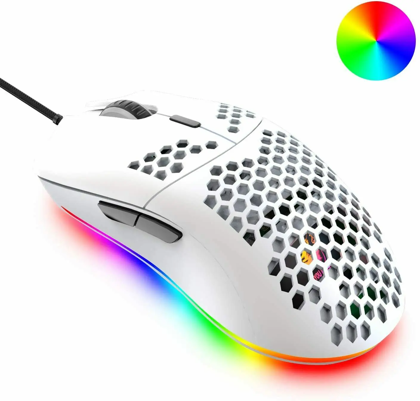 

65g легкая игровая мышь 26 RGB подсветка 12000 DPI сотовый Чехол для ПК PS4