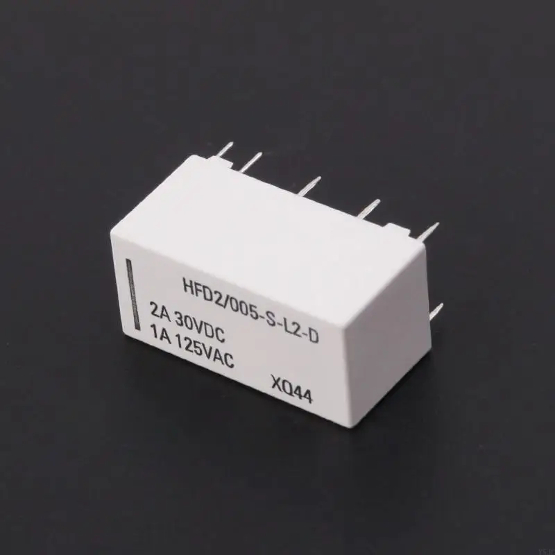 Y5jc 5v катушка Бистабильный реле защелкивания DPDT 2A 30VDC 1A 125VAC HFD2/005-S-L2-D действительно