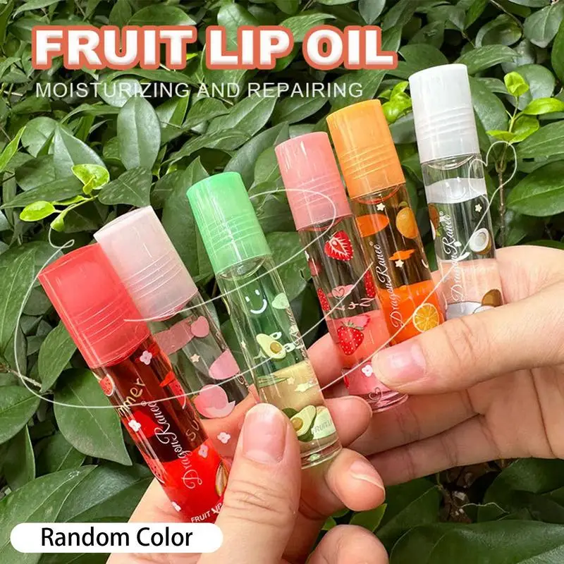 Новинка 2023 фруктовый роликовый бальзам для губ праймер макияжа увлажняющее
