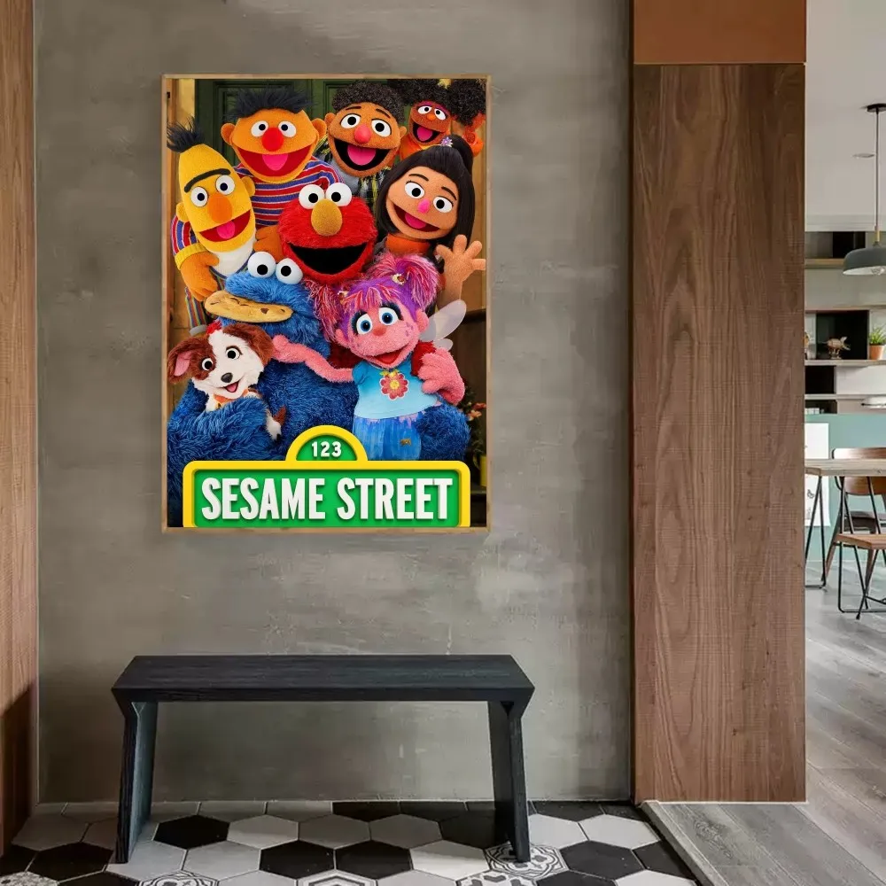 S-Sesame Street плакат принты произведения искусства фестиваль спальня клуб гостиная