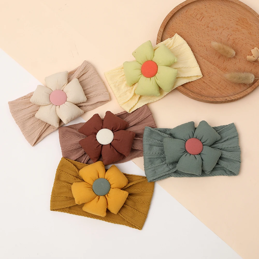 

1Pc Cute Baby Girl Headbands Baby Elastic Hair Band Newborn Head Flower Toddler Headband Headwear Kids Accessories Nylon Hairban