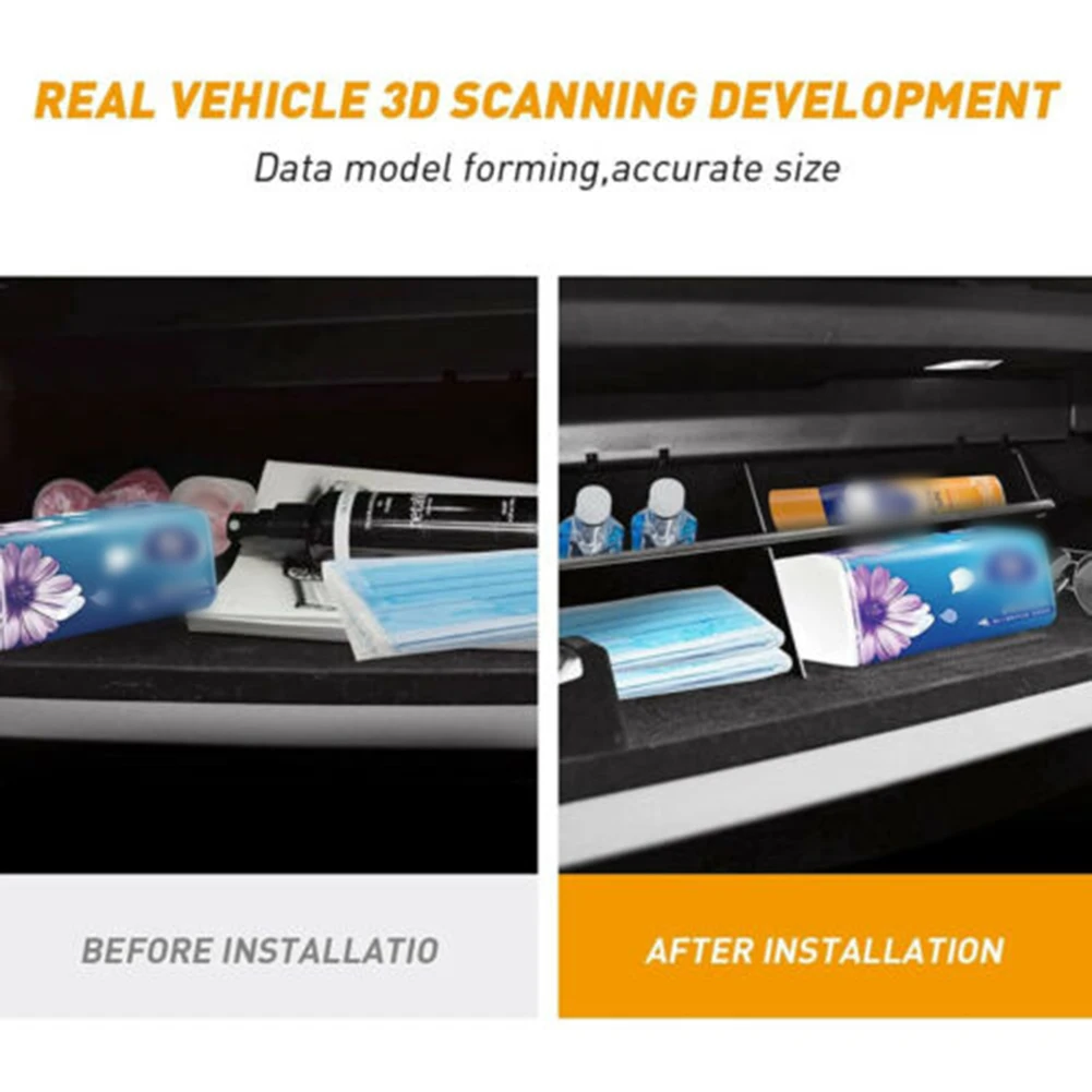 

Organizer Car Glove Box 1pcs Accessories Black Interior Pallet Parts Replacement For Tesla Model 3/Y 2017-2021