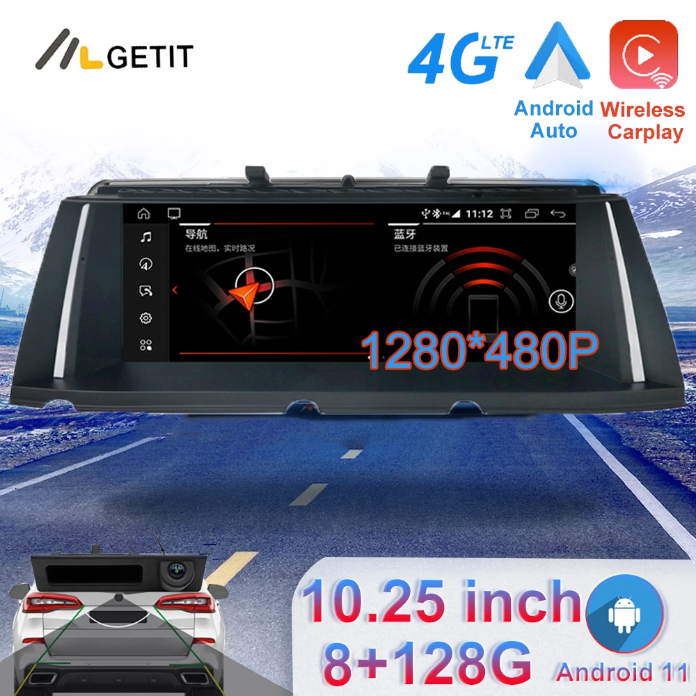 

Автомобильный мультимедийный проигрыватель, экран 10,25 дюйма IPS 4G Android 11 8G + 128G для BMW 7 Series F01/F02 2009-2012 оригинальная система NBT радио GPS