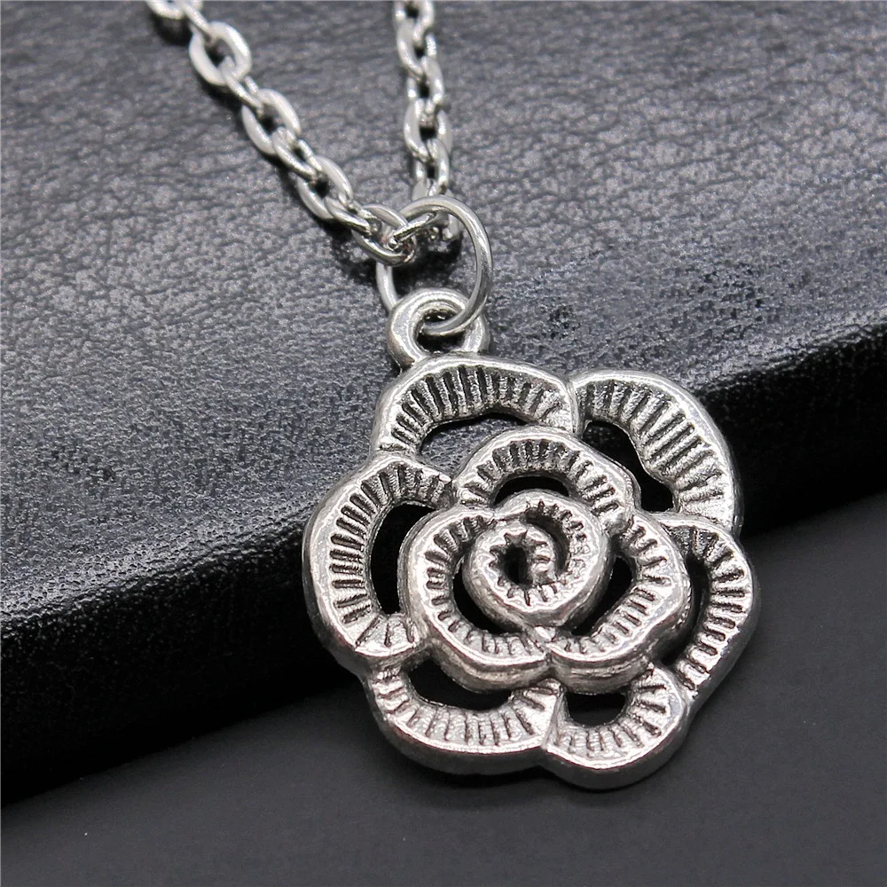 Прямая поставка ожерелье с подвеской в виде цветка для женщин античном стиле