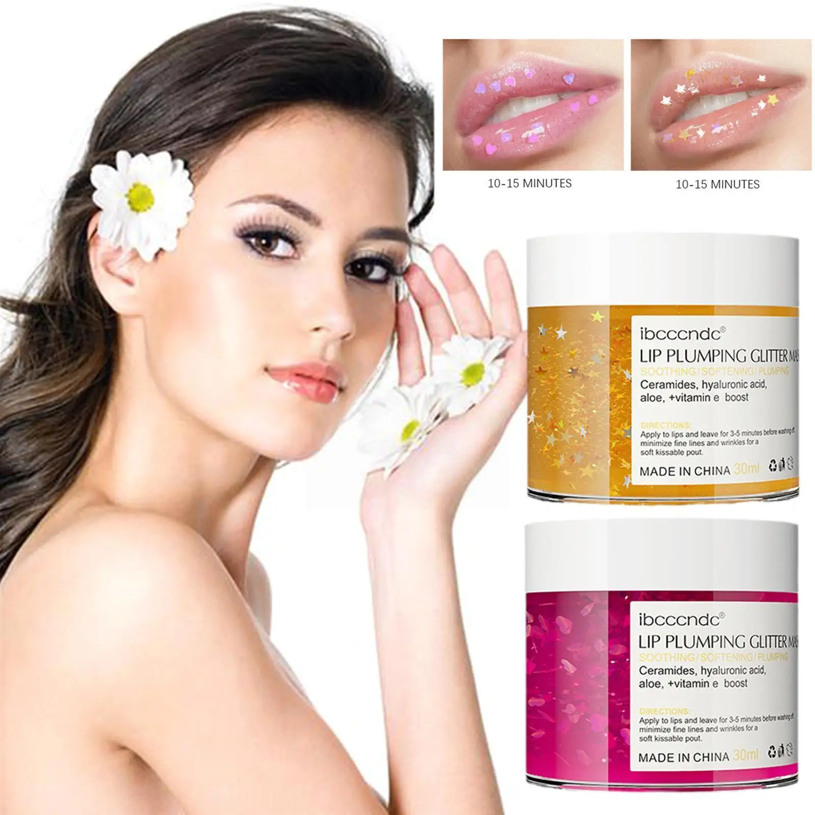 

Lip Plumping Glitter Mask Sooothing Masks Korean Cosmetics Balm Lip Lip Moisturizer Care F4V2