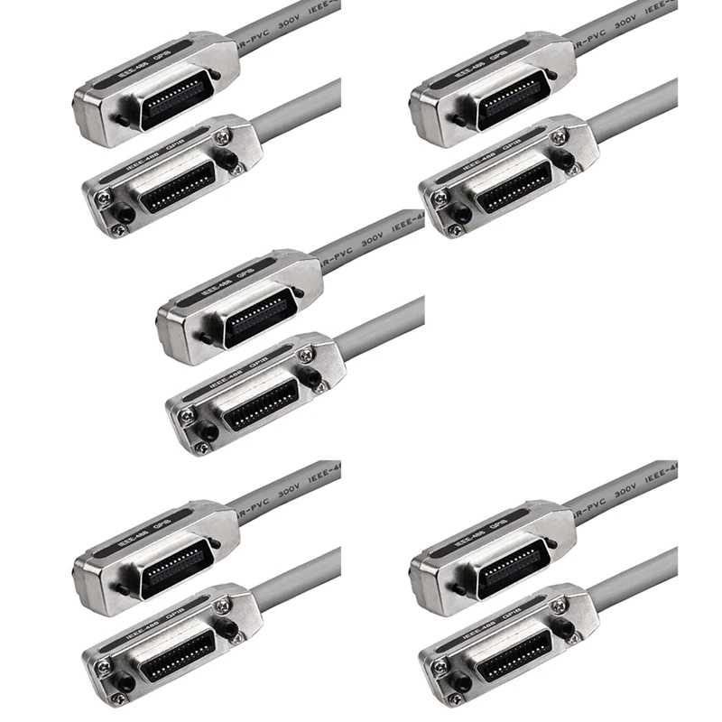 

5X 0.5M IE488 Gpib Data Cable Industrial-Grade Communication Transmission Cable Terminal Pci Industrial Control Cable