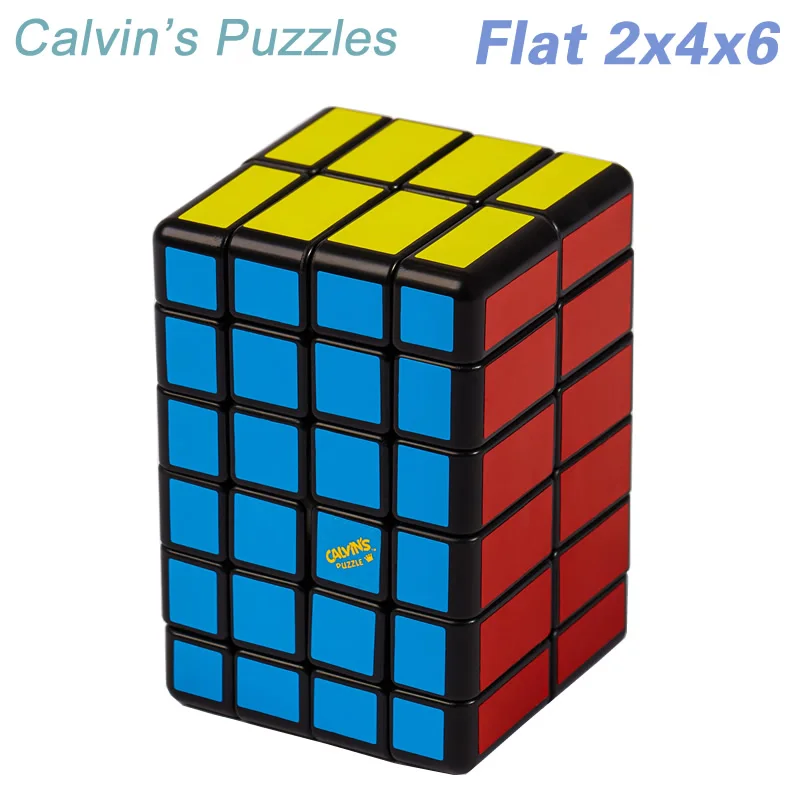 Calvin's Flat 2x4x6 Cuboid Magic Cube Neo Professional Speed Twisty Puzzle Brain Teasers Educational Toys