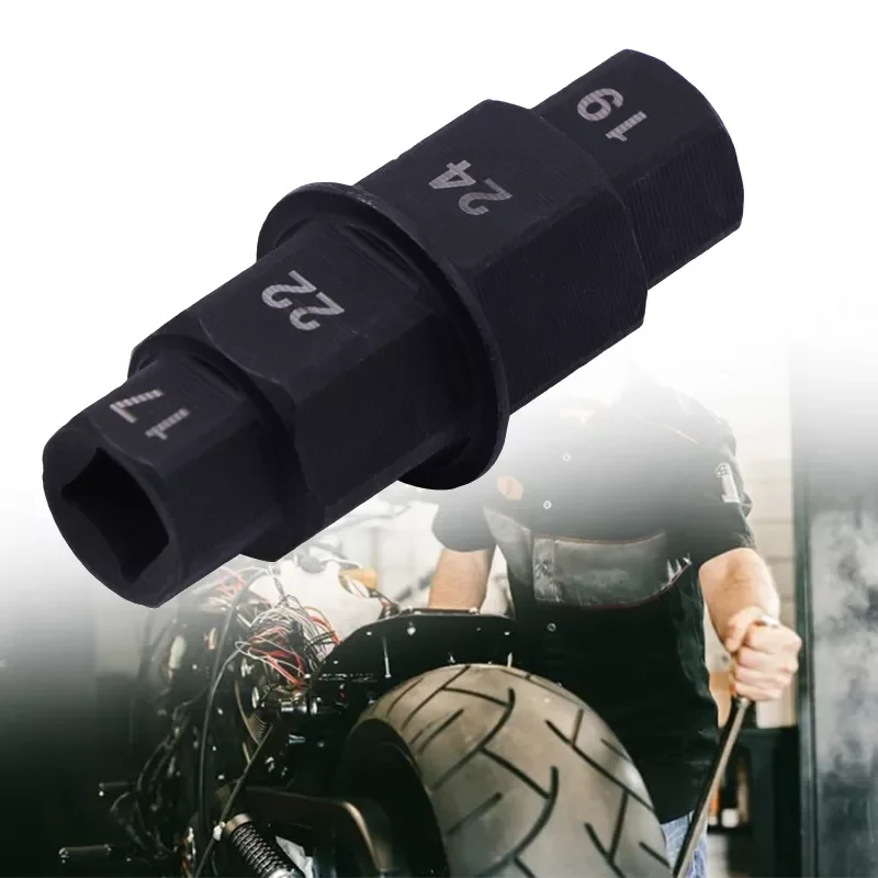 

1PCS Motorcycle Front Rear Wheel Axle Spindle Tool Hex Key Socket 17 19 22 24mm Disassembly Wrenches Hand Tools Axle Tool