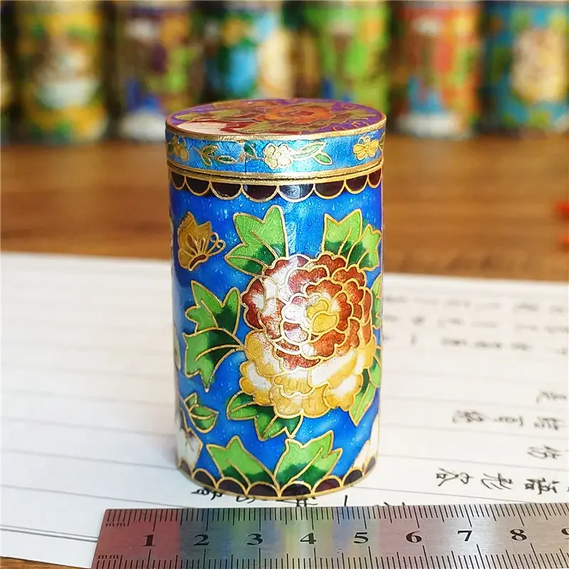 

Винтажный держатель для зубочисток из перегородчатой стали