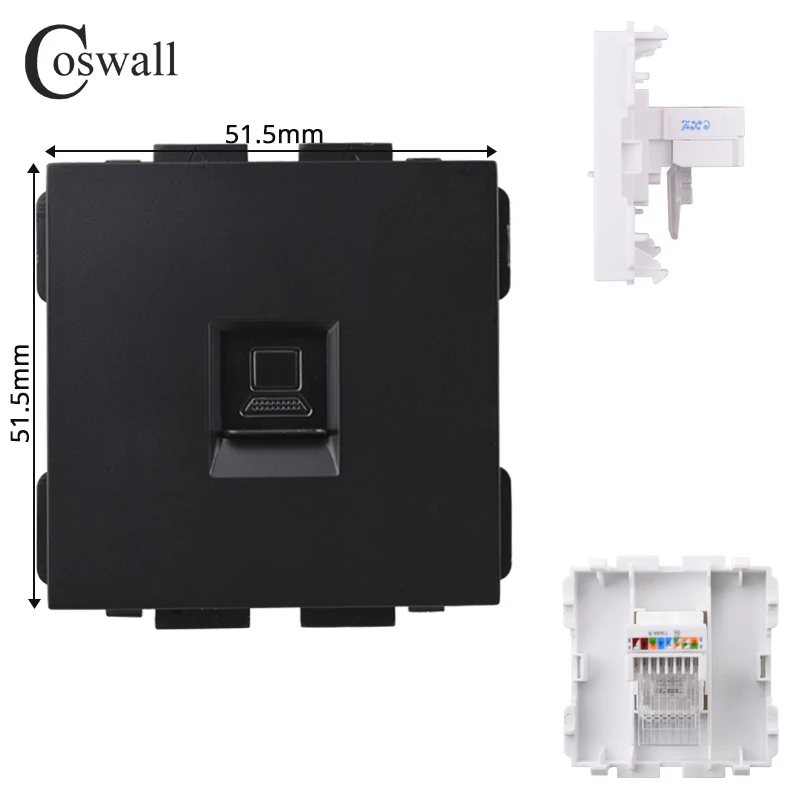 

Coswall L1 Series черный настенный выключатель