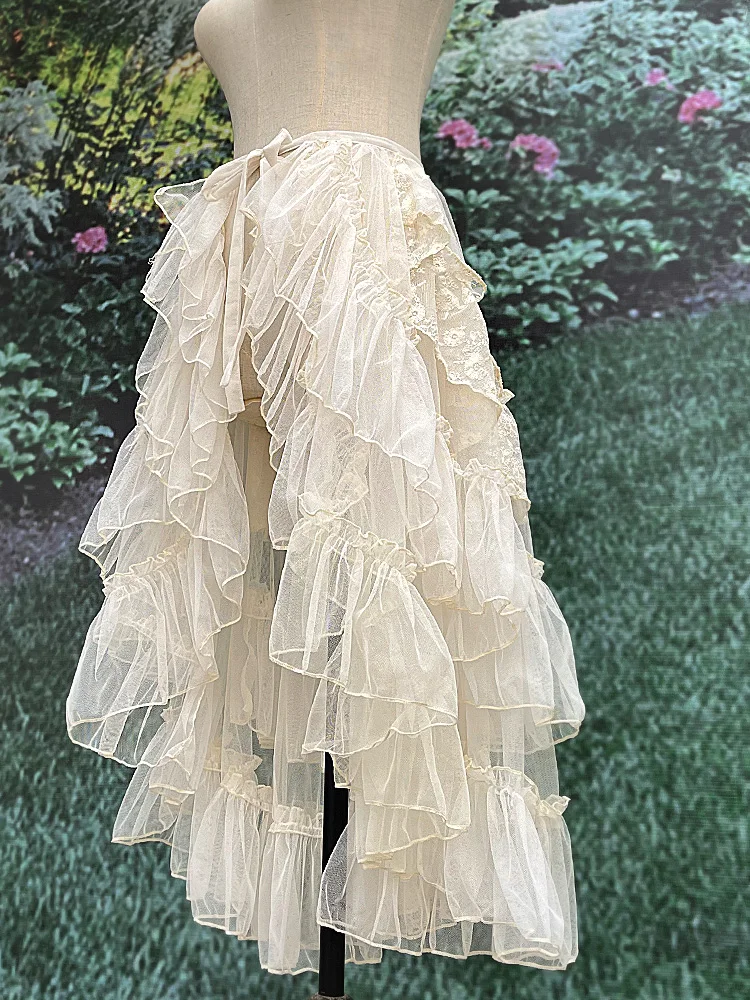 Двухслойная прозрачная накидка на талию