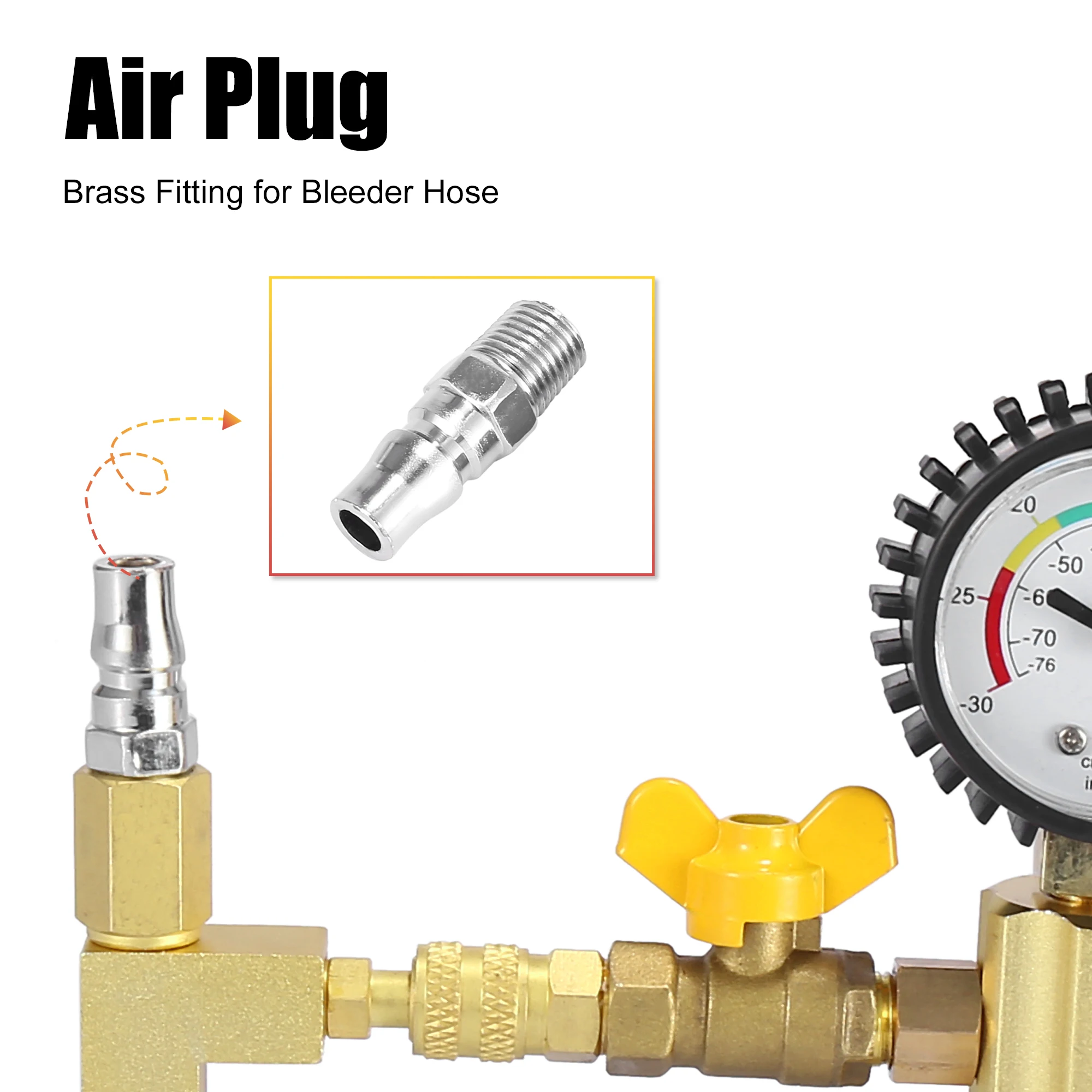 X Autohaux Auto Engine Cooling System Vacuum Purge Gauge Radiator Coolant Refill Tool Kit with 3 Sizes Adapter Case Hose for Car |