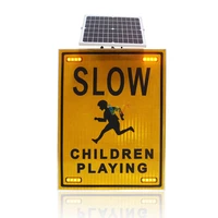 customized aluminum reflective road warning solar traffic sign