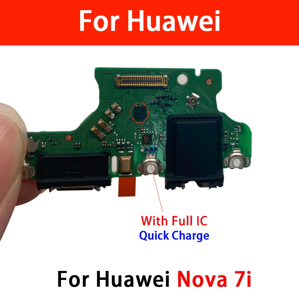 Фото USB-порт для зарядки, разъем гибкого кабеля, детали для Huawei Nova 5T 7 8 9 10 Pro, детали микрофона Se №1