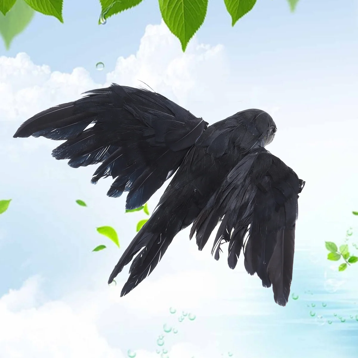 

Artificial Birds Crows Black Decor Crow Bird Fakebonsai Feathered Décor Realistic Shoulder Ravensprop Decorative Seasonal