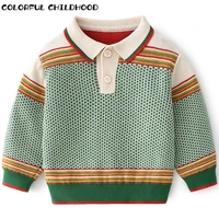 colorful childhood kids clothes long sleeve knitting pullover tops autumn winter pullover sweater baby boys knitted 1 7y 029