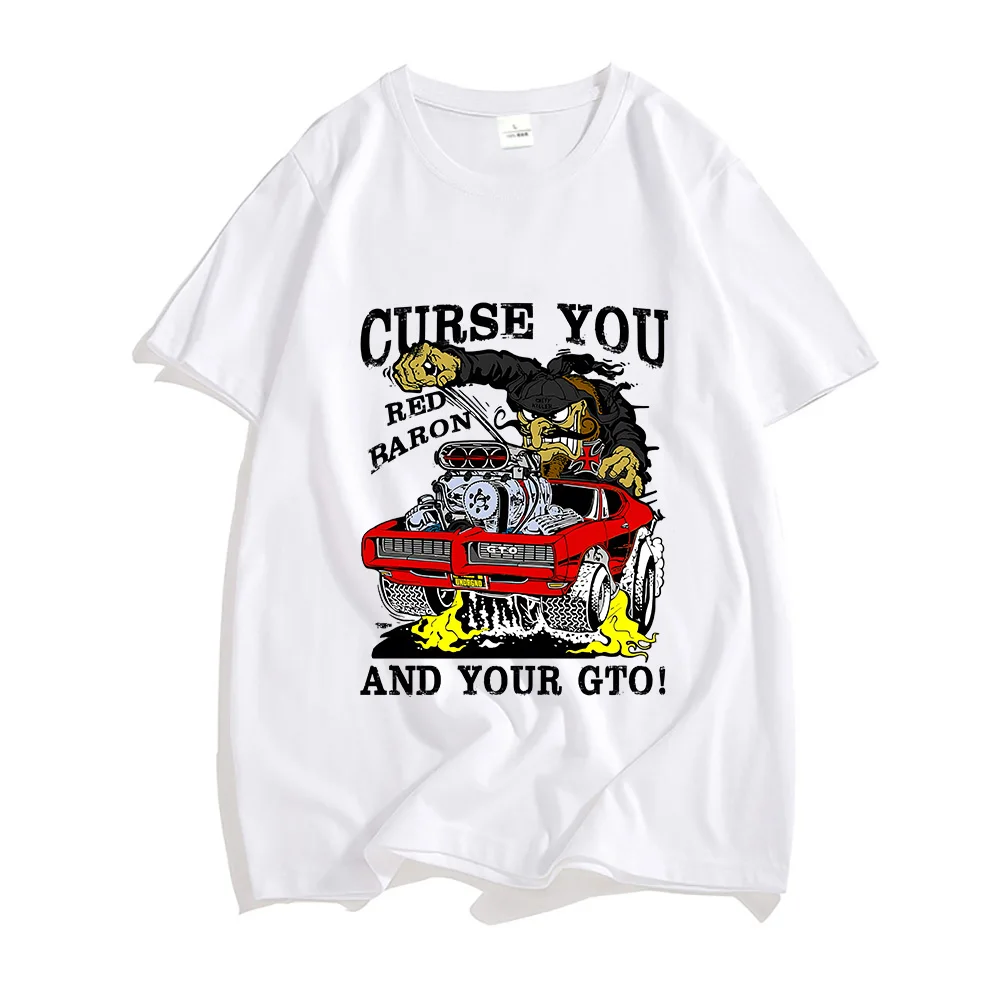

Initial D GTO Car Tshirts Red Baron 100% Cotton Manga Print T-shirts Women/men Outdoor Cool Anime Clothes Manga Graphic Tees