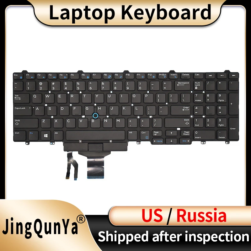 Английская/Русская клавиатура для ноутбука с подсветкой DELL Precision 3510 7510 7710 7720 7520 3520