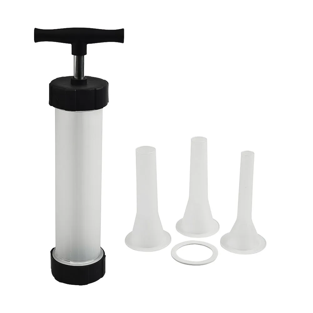 

Manual Sausage Stuffing Machine Funnel Nozzle Homemade Sausage Stuffer Syringe Gadgets Meat Filler Injector Kitchen Tools