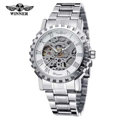 T-WINNER Cool Gear Design Механические часы из нержавеющей стали