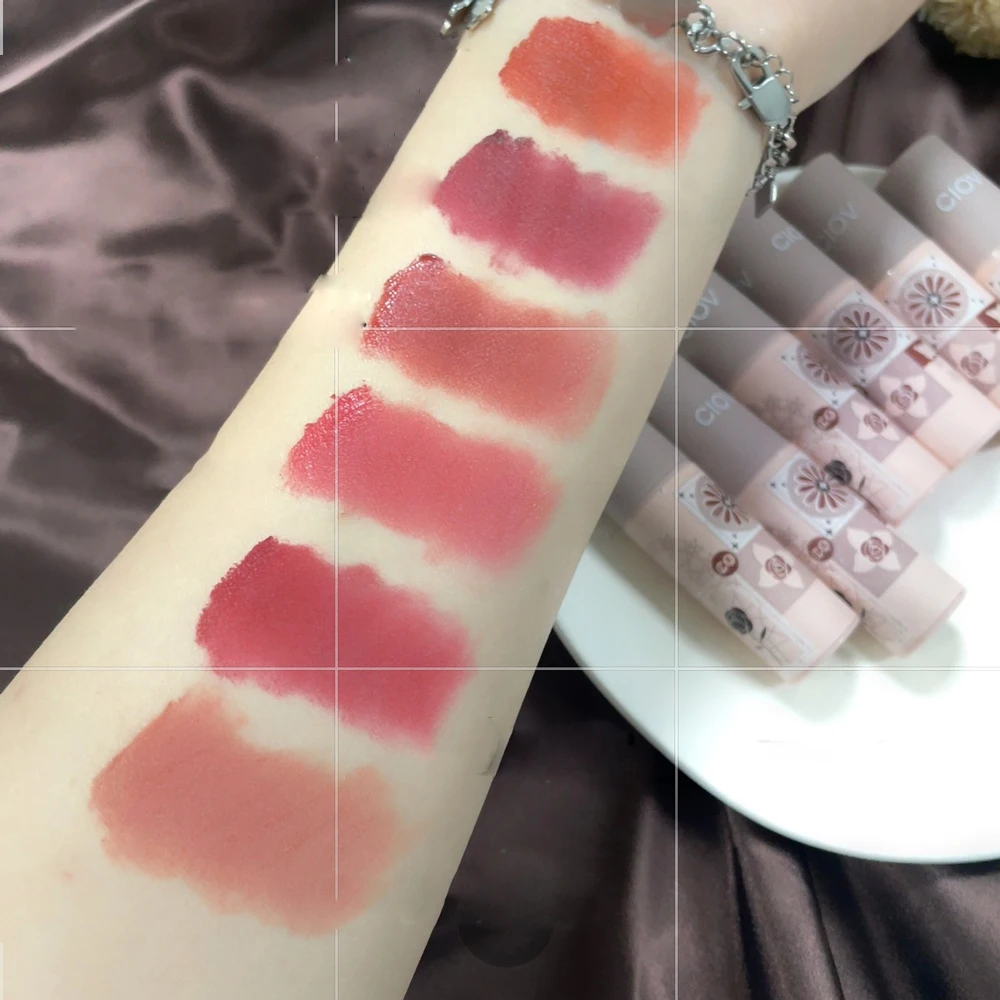 

Sexy Matte Lipstick Makeup Velvet Lipgloss Moisturizing Long-lasting Makeup Lip Tint Glaze Beauty Cosmetics Nonstick Cup