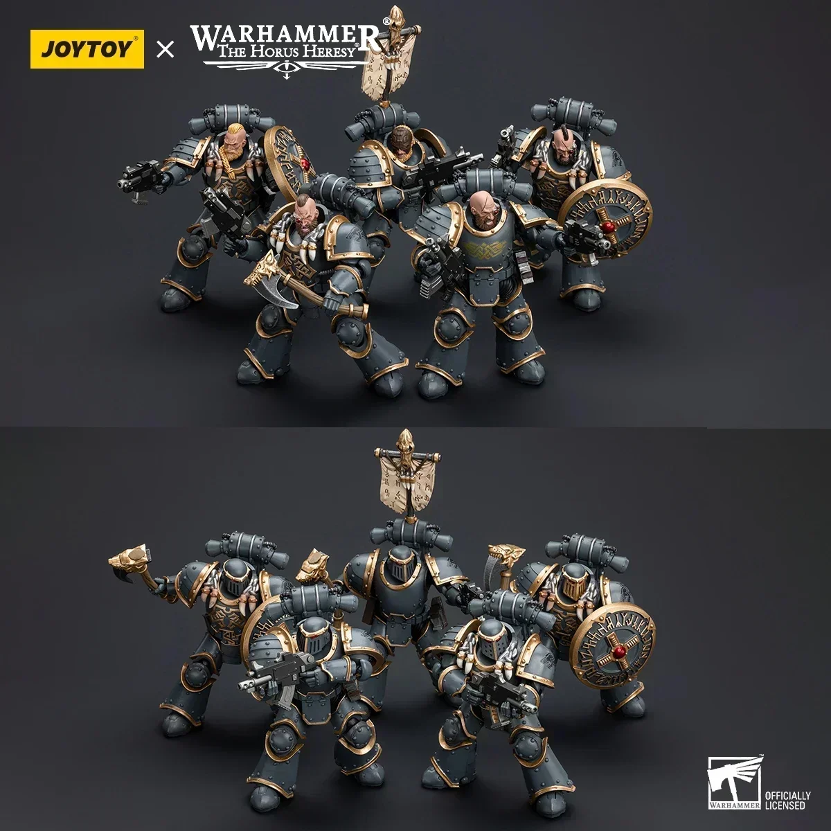 Фото [IN STOCK]JOYTOY Warhammer 30k 1/18 Action Figures Space Wolves Grey Slayer Pack Collection Model Anime Legion Joint Movable Toy №3
