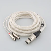 high quality audiocrast 16 cores 100 pure silver cable for abyss ab 1266 headphone upgrade extension cord