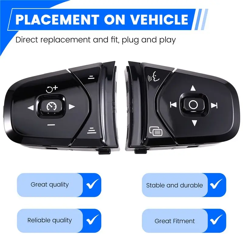 Фото Новый комплект кнопок управления круиз-контролем на руле DT42-1 для Volvo S60 S90 V90 XC90 XC60 MK2 31443498 31443499 №5